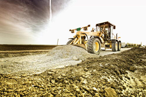 Grader Scraper With Gravel